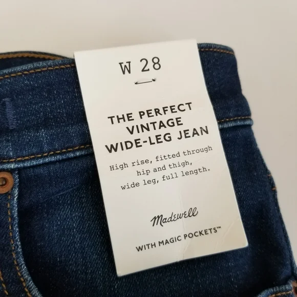 The Perfect Vintage Wide Leg Jean High Rise 28 NWT - Picture 6 of 7